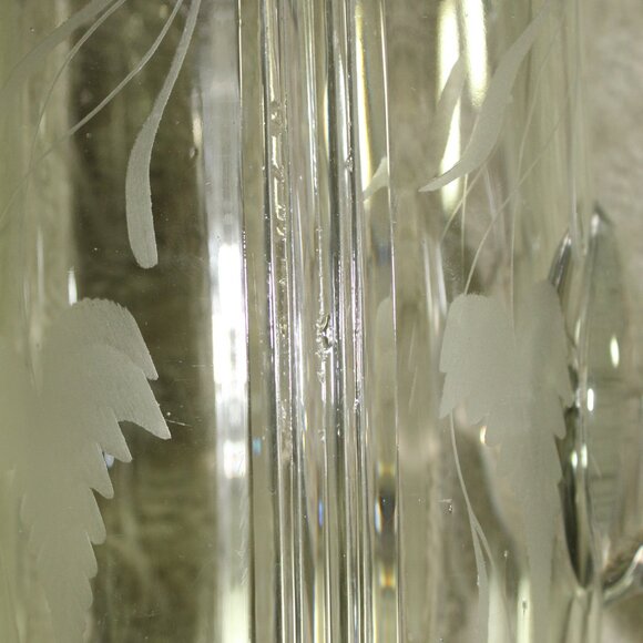 STUNNING! Vintage Floral Uranium Green Glow Depression Glass  11" Pitcher - Picture 10 of 11